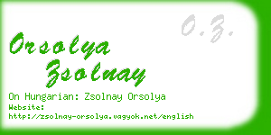 orsolya zsolnay business card